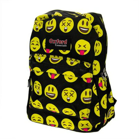 Kids Oxford Essentials Emoji  15 Backpack Emoticon Faces Bag For School