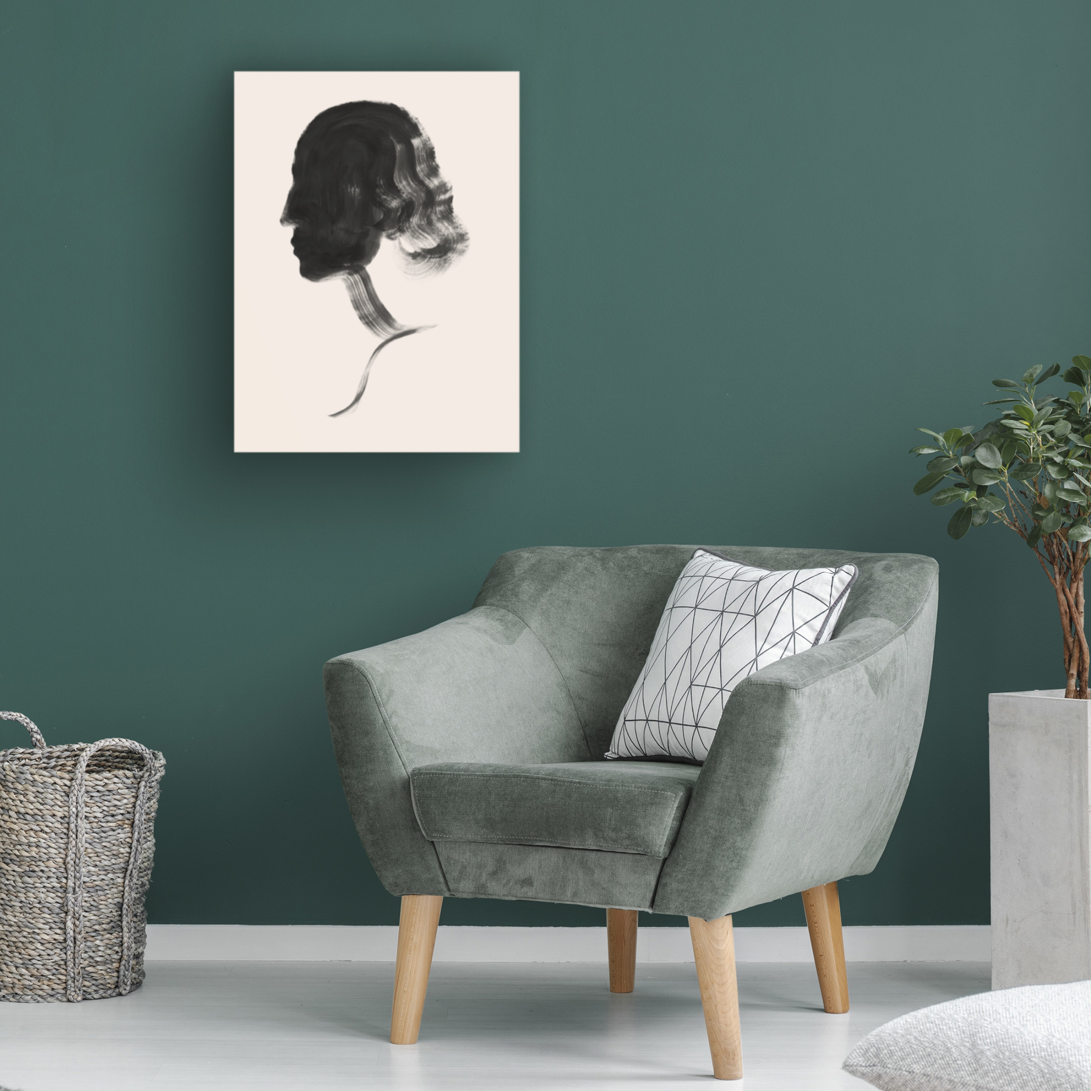 Trademark Fine Art Grace Popp Brushstroke Cameo II Canvas Wall Art