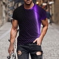 thumbnail image 2 of Chandail à Manches Courtes pour Homme, T-Shirt à Col Rond Imprimé, Mode Décontractée, Coupe Ample pour Superposition Hivernale avec Vestes et Shorts, 2 of 5