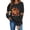 Black sweatshirt for women #9, variant on Women's Crew Neck Long Sleeve Pullover Sweatshirt Patchwork Pumpkin Bow Maple Leaf Graphic Print Cozy Casual Fall Sweatshirt for Women Autumn Wear Khaki,L
