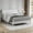 White, variant on AUFANK Queen Bed Frame Upholstered Platform with Wooden Slats, Noise-Free, White