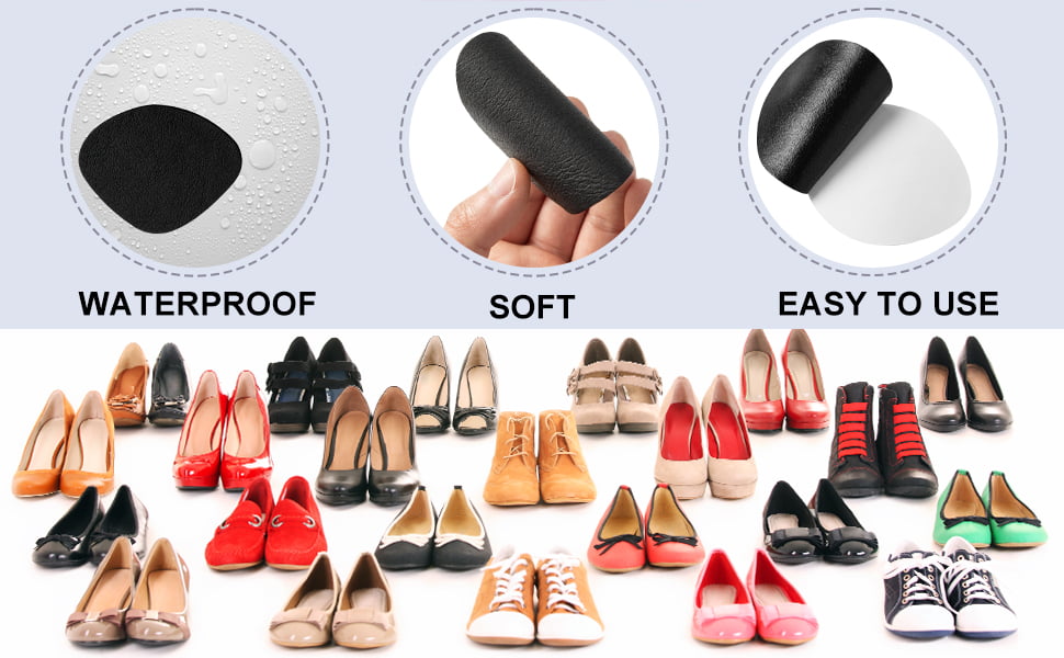  36 Packs Shoe Heel Repair Patch Kit Self Adhesive Inside Shoe  Patches for Holes Leather Heel Pads Shoe Glue Sole Repair Shoe Repair Glue  Fit for Most Types of Shoes, Small