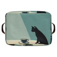 thumbnail image 3 of Yayeee Canvas Storage Basket with Handles for Shelves Fabric Bins Closet Organizer, Black Cat, 3 of 8