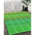 thumbnail image 3 of Ahgly Company Machine Washable Indoor Rectangle Transitional Dark Lime Green Area Rugs, 4' x 6', 3 of 7