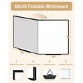 thumbnail image 6 of 60"X 40" Large Magnetic Dry Erase White Board - Folding Black Aluminum Frame Wall Hanging Message Whiteboard with Markers, Erasers, Magnets, 6 of 8