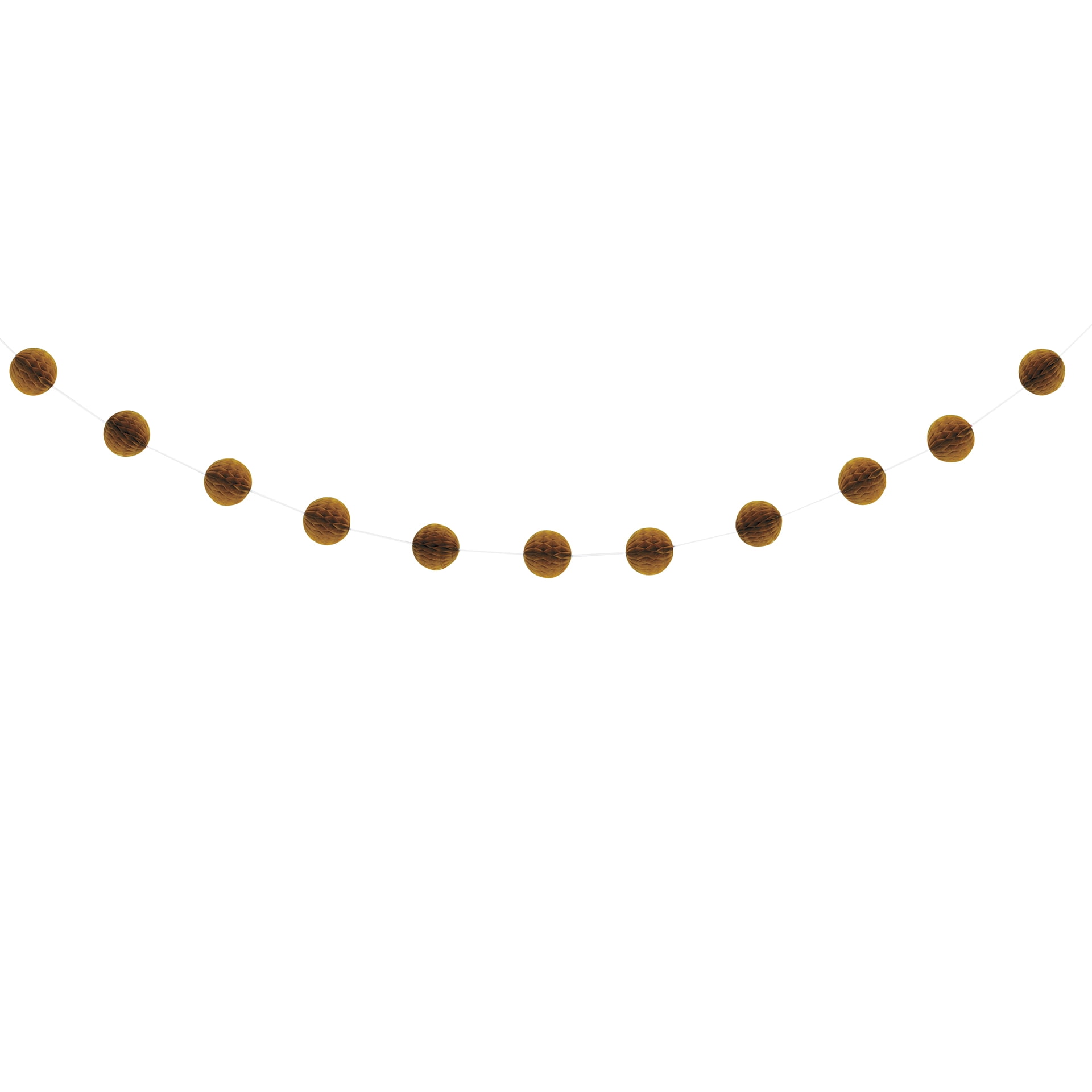 Tissue Paper Honeycomb Ball Garland, 7 ft, Gold, 1ct