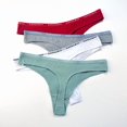 thumbnail image 2 of Braguitas de bikini de algodón de corte alto para mujer, de tiro bajo, sexys y atrevidas, paquete de 6, 2 of 5