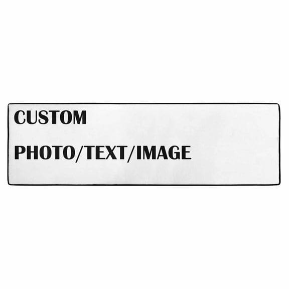 Custom Personalized Area Rug, 60x18inch Custom Logo Image Text Photo Anti Slip Washable Door Mat, Decorative Carpet for Bedroom Living Room Office Garden Balcony