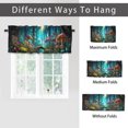thumbnail image 6 of Enchanted Forest Valance Curtain for Kitchen Cartoon Magic Tale Mushroom Wonderland Window Valance for Living Room Bedroom, Kitchen Valance Rod Pocket Window Curtain 54 by 18 in, 1 Panel, 6 of 6