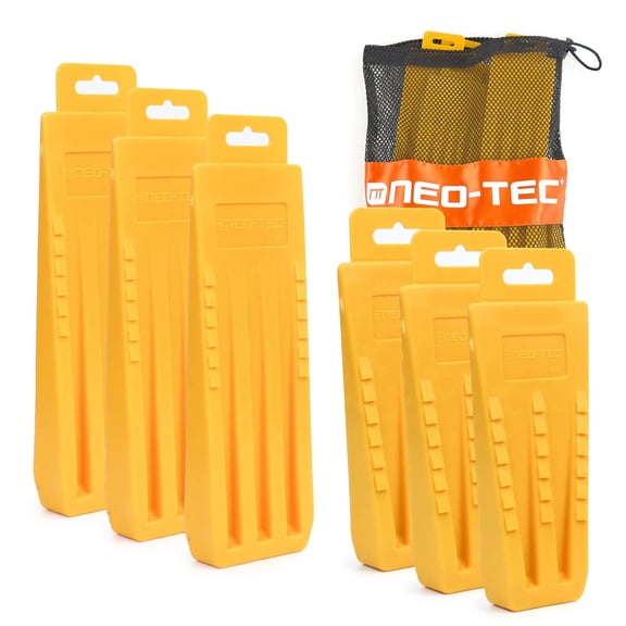NEO-TEC 6 Pack Tree Felling Wedges, Chainsaw Wedges, 5.5" 8" Tree Cutting Equipment, Tree Cutting Equipment with Spikes for Safe Tree Cutting