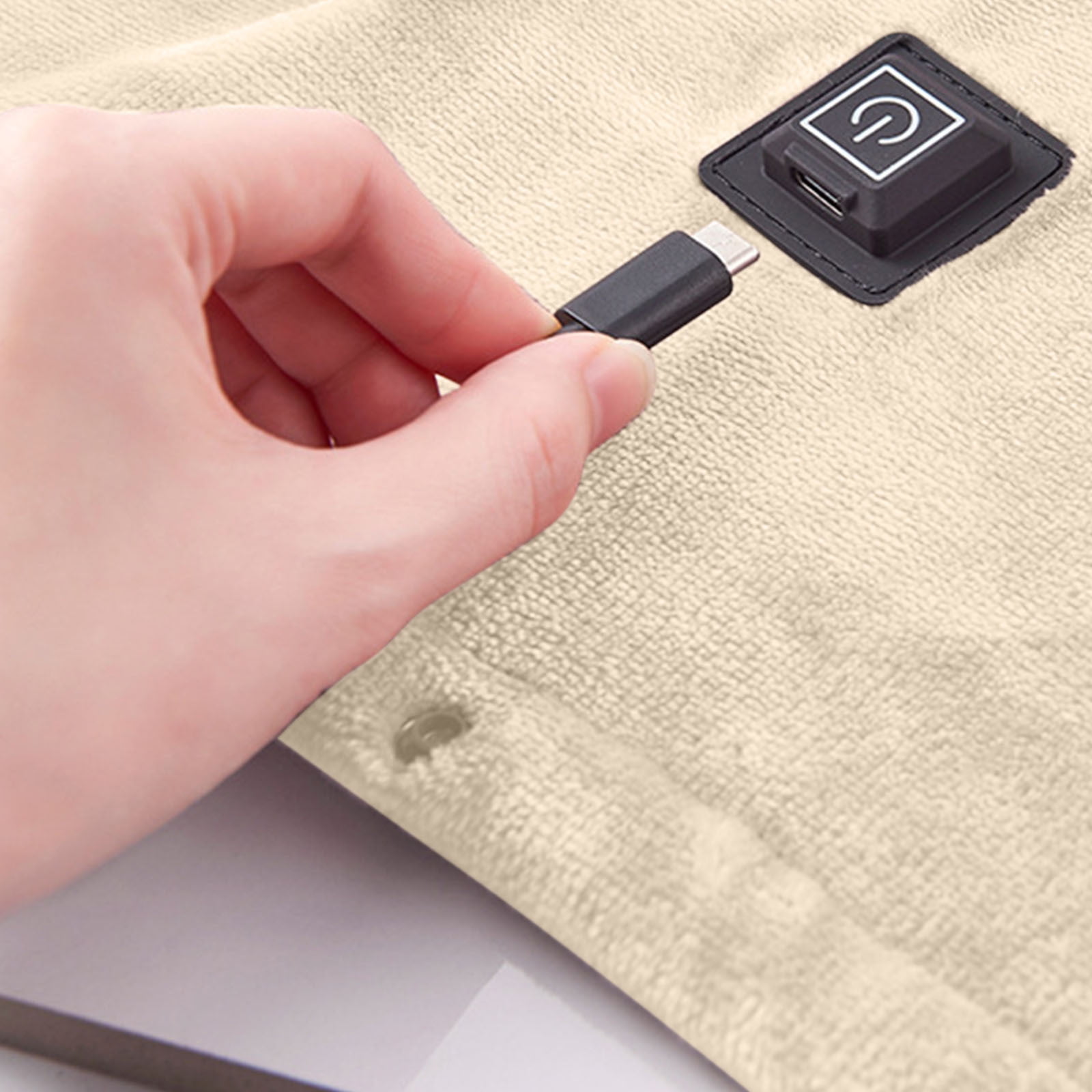 USB Heated Blanket Throw, Fast Heating Electric Blanket with 3 Heat Settings and Overheat Protection, for Office Home Travel Sofa Relaxation Warm Gift
