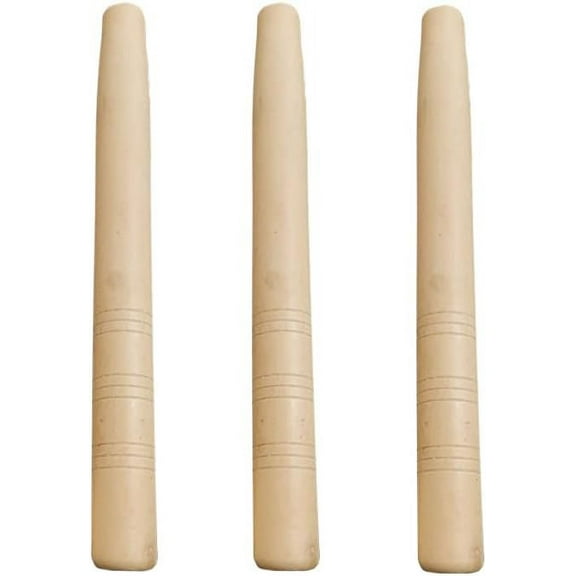 3 Pack 12'' Sledge Hammer Wooden Handle Replacement for Axe Grip Steel Grass Sickle Hard Wood Shovel Hoes Outdoor Hatchet Camp 2 to 4 lb. Hammers Gardening Mowing Tool Repair