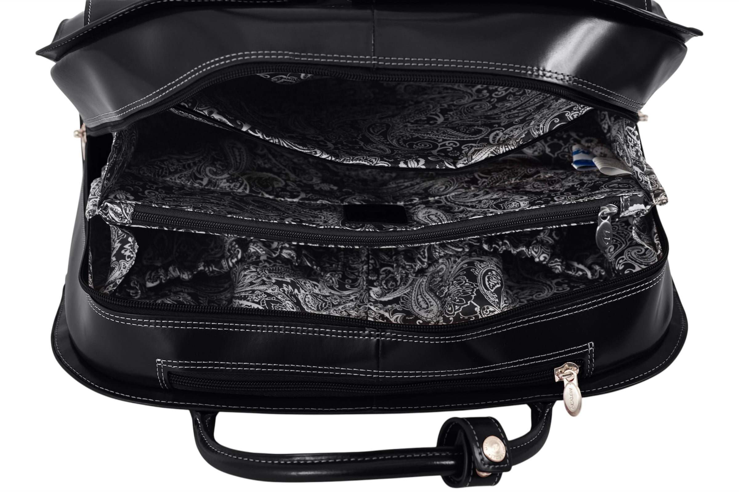 EDGEBROOK | 15” Leather Wheeled Laptop Briefcase