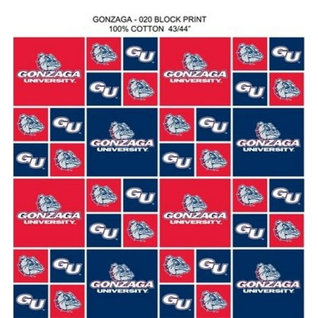 - Gonzaga University Fabric Fine Cotton Classic Geometric Design-Sold by the Yard