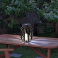 thumbnail image 3 of Alpine Corporation White Solar Powered Outdoor Hanging Lanterns, LED Decorative Weather Resistant, 3 of 16