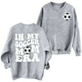 thumbnail image 2 of Gray Oversized Sweatshirts for Women Soccer Mom Sweatshirt Women Funny In My Soccer Mom Graphic Shirts Fall Football Mama Long Sleeves Tops Fall Trendy Outfits, 2 of 4