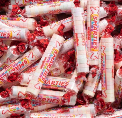 WinCrest Assorted Flavor Smarties - Wrapped Rolls - 5 Lb Case