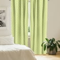 thumbnail image 3 of Ambesonne Vintage Window Curtains, Retro Diamond Star Rounds, Each 28" W x 95" L, Yellow Green White, 3 of 5