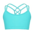 thumbnail image 2 of inlzdz Girls Ballet Dance Crop Tops Criss Cross Tank Tops Workout Yoga Exercise Sports Bra Mint Green 6, 2 of 7