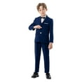 thumbnail image 4 of Xmyrz Toddler Boy Outfits Set Pants Set Tuxedo Style Ensemble Formal Shirt Gentlemen Party Clothes Sets Clothing Suits, 4 of 9