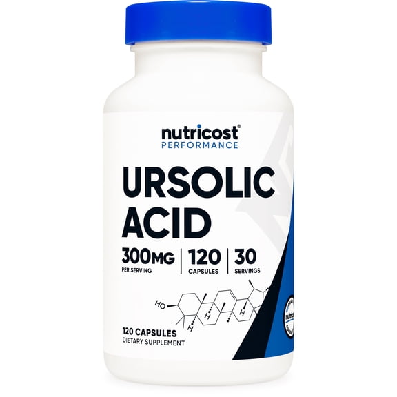 Nutricost Ursolic Acid 300mg, 120 Capsules - Non GMO, Gluten Free Supplement
