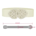 thumbnail image 3 of Cinturón Para Mujer Allegra K Diseño Corazón Decoración Diamantes Perlas Imitación Blanco, 3 of 4