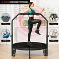 thumbnail image 2 of 460lbs Heavy Duty Rebounder Trampoline for Adults - 40" Fitness Trampoline with Adjustable Bar, Indoor/Outdoor Quiet Exercise, 2 of 6