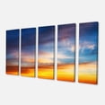 thumbnail image 2 of Sunset Dramatic Yellow Sky Clouds - Seashore Canvas Art Print, 2 of 3