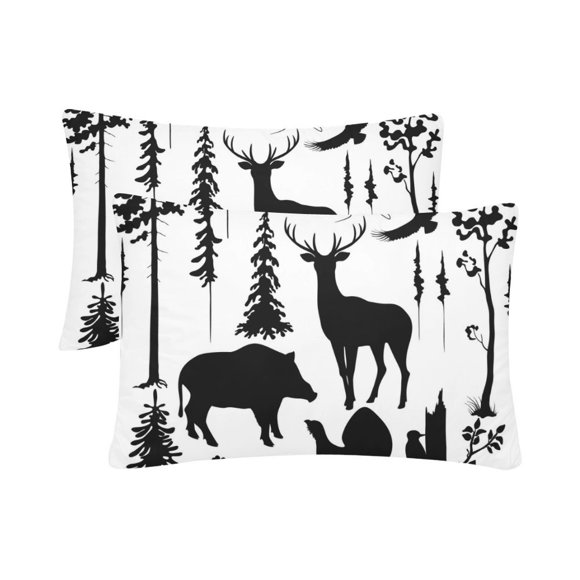 YUSDECOR color animals Pillowcase Pillow Protector Cushion Cover 20x30 inch,Set of 2