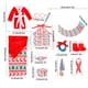 thumbnail image 3 of Juguetes de piscina, juguetes para bebés, juguetes para niños pequeños, juego de Navidad para muñecas, árbol de Navidad, corona, saco de dormir, pijama, bufanda, combinación de accesorios de ropa para, 3 of 8