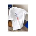 thumbnail image 1 of Camiseta informal de cuello redondo para hombre, con estampado geométrico de París, corte elástico, tejido de poliéster suave, ideal para verano., 1 of 6