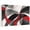 Red, variant on Sweeping Arcs Canvas Wall Art, Abstract Black White Yellow Overlapping Ribbons Wooden‑Stretched Canvas Print Artwork, Home Wall Decor for Living Room Bedroom Office 10"Lx8"W