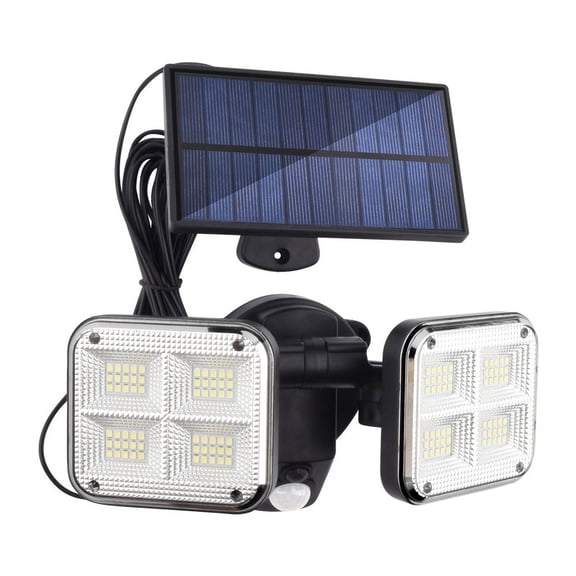 Outdoor Solar Security Lights with Motion Sensor,AILKIN Dual Heads 6500K 120LED IP65 Waterproof 180°Wide Angle Separated Panel Solar Powered Outdoor Lights Motion Sensor for,Patio,Garage,Porch,Yard