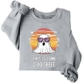 thumbnail image 4 of Ailaofu Halloween Sweatshirt for Women Funny Ghost Graphic Shirt Spooky Season Long Sleeve Tops, 4 of 4