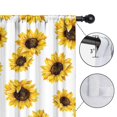 thumbnail image 4 of Blackout Kids Curtains,White Sunflower Childrens Insulated Curtains Set Of 2,Bedroom Essentials,Toddler Room Decor 52x84in(132x213cm), 4 of 4
