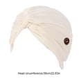 thumbnail image 2 of Headwraps Simple Style Comfortable Premium Material Assorted Colors with Buttons Muslim Style Elasticity Women's Headbands Women Beige, 2 of 6