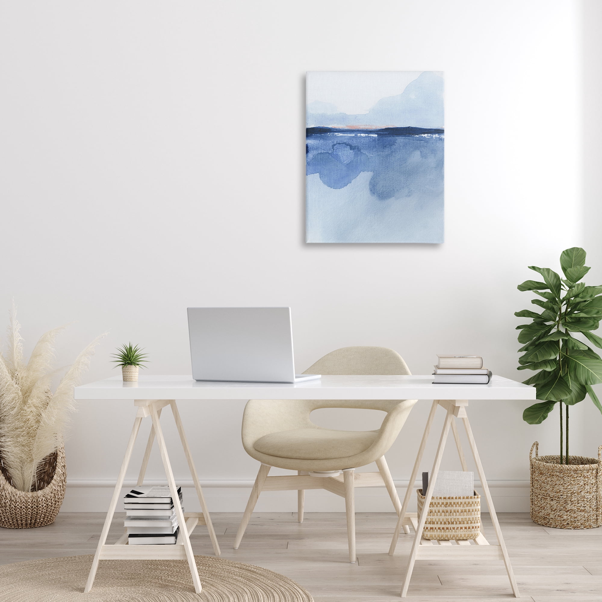 Stupell Industries Abstract Fluid Landscape Abstract Painting Gallery Wrapped Canvas Art Print Wall Art, 24 x 30