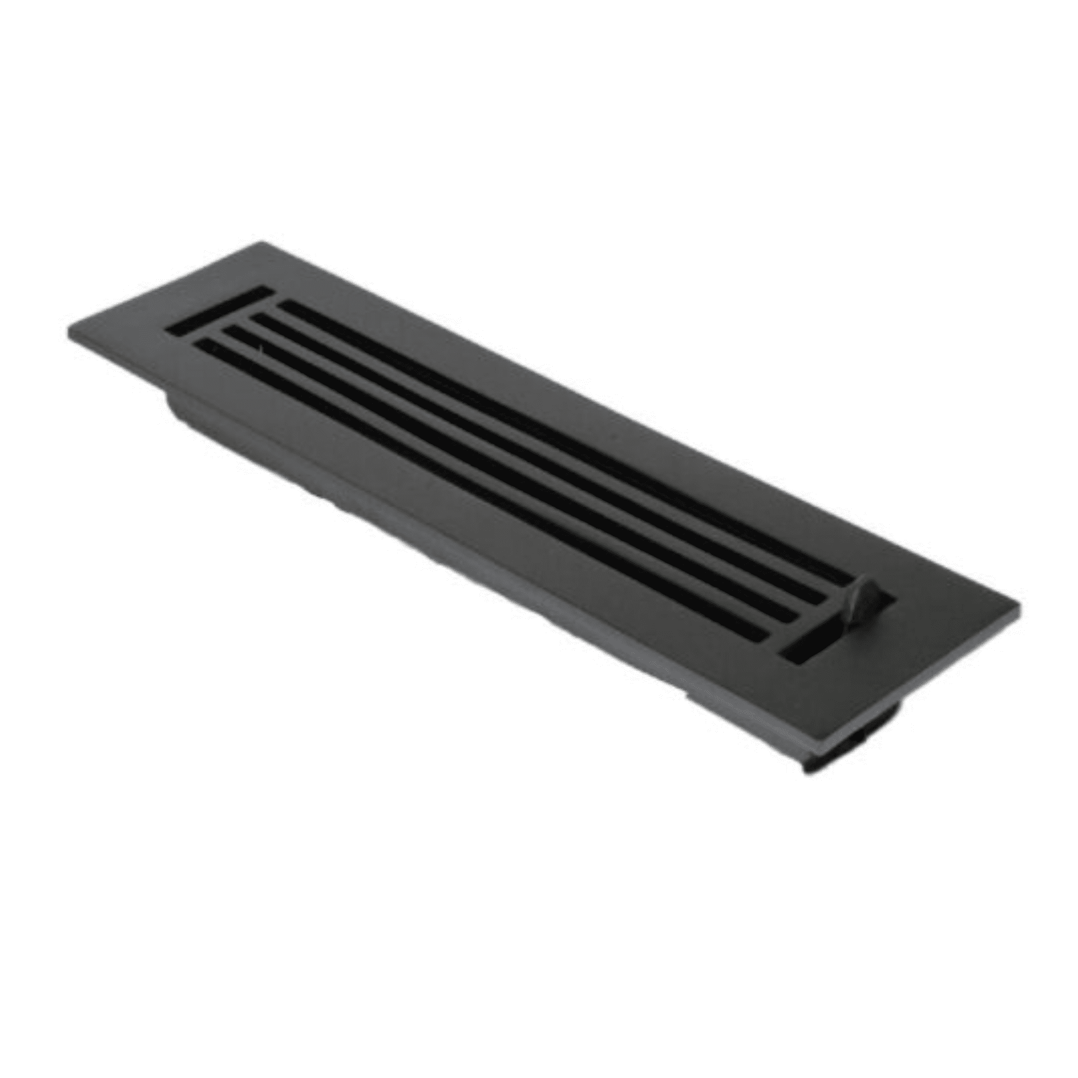 2"x10" (Duct Opening) Cast Aluminum | All Metal | Walkable | Heavy Duty | Floor Register with Air Control Feature, Overall (Overall 4"x12") By Caststo- Model Express, No Holes