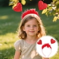 thumbnail image 2 of Valentine's Day Headband for Women, Handmade Headbands for Women, Elastic Creative Hair Bow Headband Cute Hairband Cosplay Headpiece Headwear, 1Pc, Multicolor & Multi-Design(Red,7.8x6.3"), 2 of 8