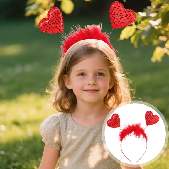 Valentines Day Headband Valentine's Day Love Hair Hoop, Valentines Day Accessories, Heart Headband for Women Girls