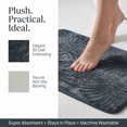 thumbnail image 3 of REGALWOVEN Shaggy Bathroom Rugs, Non-Slip Absorbent Bath Mat, Ultra Soft Microfiber Plush Shower Carpet for Machine Washable Dark Grey 24" x 16", 3 of 5
