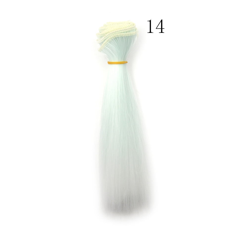 2pcs 15x100cm DIY Wig Straight Hair for 1/3 1/4 /16 BJD Dolls Accessory 