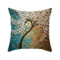 thumbnail image 5 of Yesfashion Oil Painting Tree Throw Pillow Case, Velvet Decorative Pillow Cover for Sofa Bedroom Car 18 x 18 inch, 5 of 9