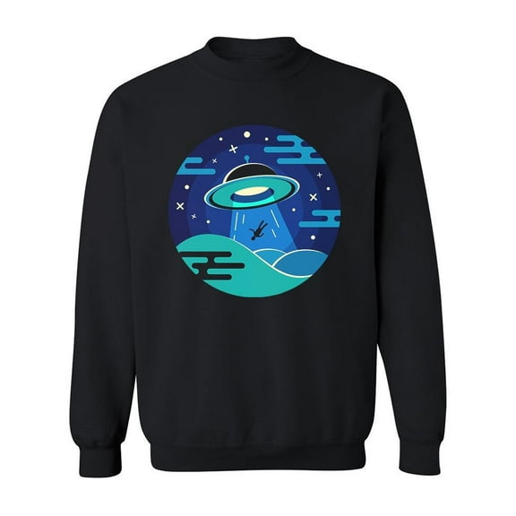 Saucer Abducting A Human Sweatshirt Men -Image by Shutterstock, Male 5X-Large