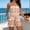 Orange, variant on Womens Cotton Stretch Strapless Tube Swimsuit Cover Up Lightweight Summer Beach Swim Coverups Casual Off Shoulder Printed Bandeau Jumpsuit Rompers