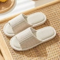 thumbnail image 2 of Womans Slippers Slip-on Close Toe Flats Slippers Womens Warm Bedroom Fleece House Winter Slides Shoes Beige 5.5-6, 2 of 4