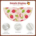 thumbnail image 3 of Disketp Hand Drawn Strawberry Christmas Tree Skirt, Christmas Tree Decorations, Christmas Decor, Tree Mat Decoration(30-48IN)-48", 3 of 6