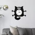 thumbnail image 2 of Cat Shaped Wall Clock, N Clock, for Home Wall Classroom Decoration, 2 of 8