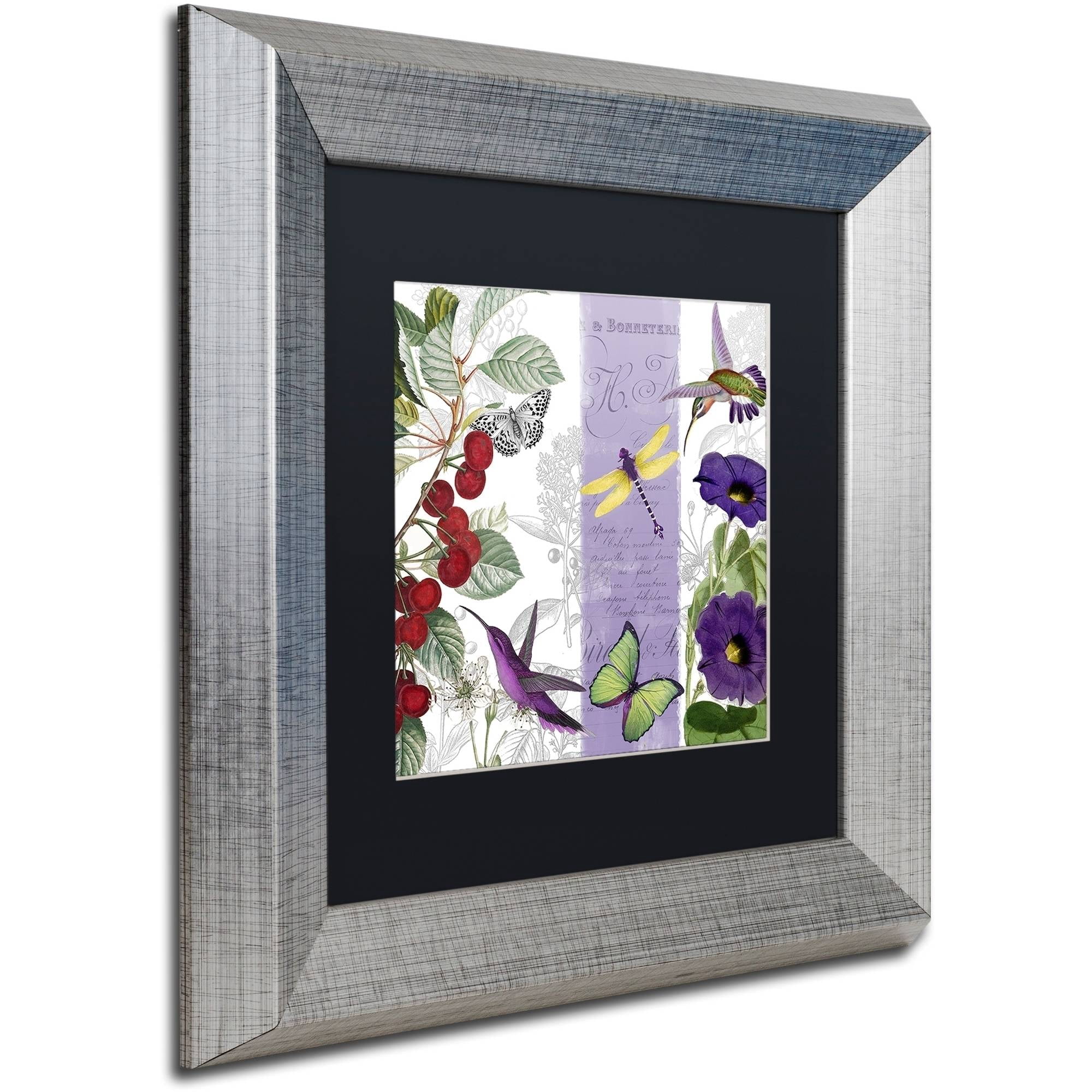 Trademark Fine Art "Cherry Picked I" Canvas Art by Color Bakery Black Matte, Silver Frame