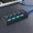 thumbnail image 1 of USB HUB 3.0 4 Port Multiple Expander Multi USB Splitter Hub Use Power Adapter Computer Accessorie, 1 of 9